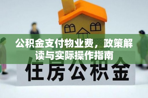 横山公积金支付物业费，政策解读与实际操作指南